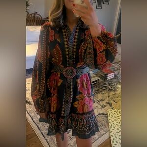 FARM Rio Multicolor Long Sleeve Dress